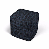 Dwelling in Fantasy Gotham Abstract Pouf Ottoman (13 inches)