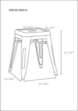 Load image into Gallery viewer, Chintaly Imports Galvanized Steel Backless Stool, White
