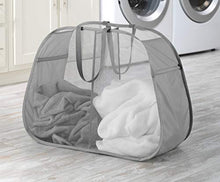 Load image into Gallery viewer, Whitmor Pop and Fold Double Hamper, Paloma Gray
