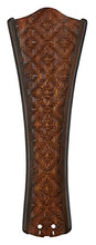 Load image into Gallery viewer, Fanimation B6070WA Concave Carved Blade with Woven Bamboo, 26-Inch, Walnut
