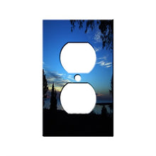Load image into Gallery viewer, Lakeview Night Sky - AC Outlet Decor Wall Plate Cover Metal
