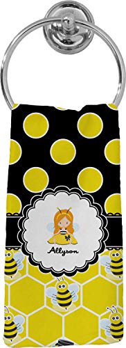 YouCustomizeIt Honeycomb, Bees & Polka Dots Hand Towel - Full Print (Personalized)