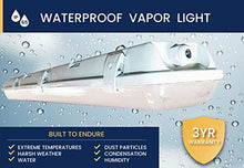 Load image into Gallery viewer, 36W Commercial Outdoor Integrated 2 Ft. Vapor Tight Water Resistant Anti-Fogging LED Fixture - 6500K - 3,600 Lumen (Plugin)
