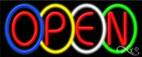 Open Handcrafted Energy Efficient Real Glasstube Neon Sign