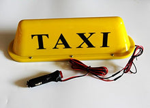 Load image into Gallery viewer, CHENGYIDA 14 3/8&quot; x 4&quot; x 4&quot; with 39.4&quot; Cable Length Durable Waterproof LED Light Yellow Taxi Cab Car Roof Top Sign Topper Shell Lamp Magnetic Base, Large Size
