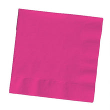 Load image into Gallery viewer, Creative Converting Touch of Color 2-Ply 50 Count Paper Beverage Napkins, Hot Magenta
