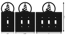 Load image into Gallery viewer, SWEN Products Lighthouse Wall Plate Cover (Double Rocker, Black)
