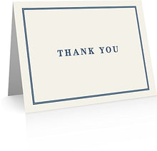 Load image into Gallery viewer, Classic Thank You (24 Fold-over Cards and Blank Envelopes) Classic Stationery
