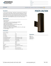 Load image into Gallery viewer, Cylinder Collection 5&quot; Modern Outdoor Up/Down LED Wall Lantern Light Antique Bronze
