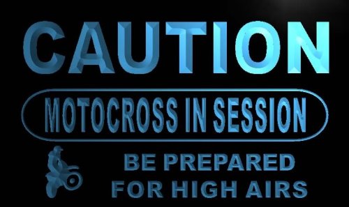 Caution Motocross in Session LED Sign Neon Light Sign Display m598-b(c)