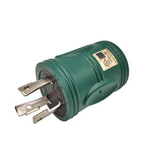 Load image into Gallery viewer, Parkworld 691586 RV 30 AMP Generator Adapter 3-Prong L5-30P Male to TT-30R Female (Green, Electroplating Terminal)
