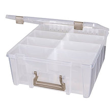 Load image into Gallery viewer, Art Bin 0365500 Portable Art &amp; Craft Organizer With Handle [1] Plastic Storage Case Clear With Gold
