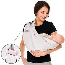 Load image into Gallery viewer, Baby Carrier by Cuby, Natural Cotton Baby Sling Baby Holder Extra Comfortable for Easy Wearing Carrying of Newborn, Infant Toddler and Ideal for Baby Registry (Gray)
