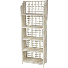 Load image into Gallery viewer, Oriental Furniture 53&quot; Natural Fiber Shelving Unit - White
