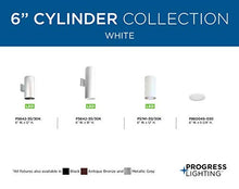 Load image into Gallery viewer, Cylinder Collection 6&quot; Modern Outdoor LED Wall Lantern Light White
