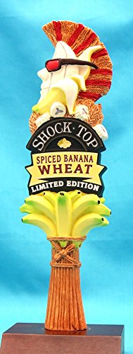 Shock Top Spiced Banana Wheat 8in Short Resin Tap Knob w Display Stand