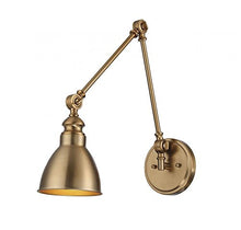 Load image into Gallery viewer, Savoy House 9-960-1-322 Dakota 1-Light Adjustable Wall Lamp in Warm Brass
