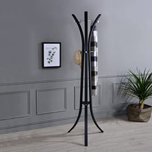 Load image into Gallery viewer, King&#39;s Brand Furniture-Laporte 9-Hook Freestanding Metal Coat &amp; Hat Rack Stand, Black

