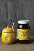 Load image into Gallery viewer, Creative Co Op Da4177 Pot With Lid &amp; Wood Honey Dipper, 3. 5 Lx3. 5 Wx4. 25 H Inches, Yellow
