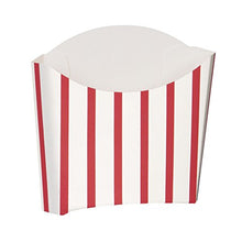 Load image into Gallery viewer, Unique Striped Paper Snack Containers, 5&quot; x 6&quot;, Red &amp; White
