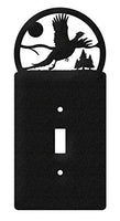 SWEN Products Pheasant Metal Wall Plate Cover (Single Switch, Black)