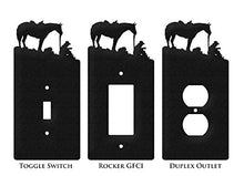 Load image into Gallery viewer, SWEN Products Coffee Break Wall Plate Cover (Double Switch, Black)
