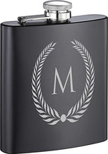 Load image into Gallery viewer, Visol Endy 8-oz. Laurel Initial Flask
