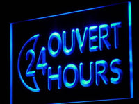 Ouvert 24 Hours Shop Cafe Food LED Sign Neon Light Sign Display j182-b(c)