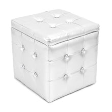 Load image into Gallery viewer, Pouf Square Storage Ottoman
