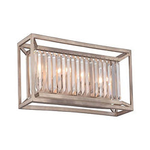 Load image into Gallery viewer, Designers Fountain 87404-AP 23.75in Linares 4-Light Bathroom Vanity Light Fixture, Aged Platinum
