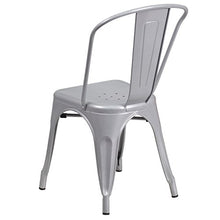 Load image into Gallery viewer, Flash Furniture 4 Pk. Silver Metal Indoor-Outdoor Stackable Chair
