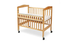 Load image into Gallery viewer, LA Baby Compact Non-Folding Wooden Window Crib with Safety Gate, Natural
