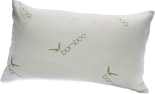 Mattress Encasement Shredded Memory Foam Pillow with Bamboo Cover (Queen)