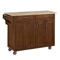 Create-a-Cart Cottage Oak 4 Door Cabinet with Wood Top by Home Styles