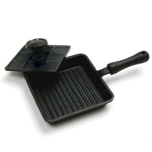 Load image into Gallery viewer, Norpro 653 Mini Cast Iron Panini Pan With Press, 5.9 In, As Shown
