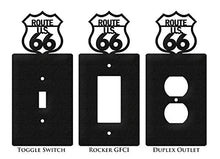 Load image into Gallery viewer, SWEN Products Route 66 Wall Plate Cover (Triple Switch, Black)
