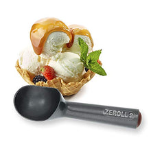 Load image into Gallery viewer, Zeroll 1010-ZT Zerolon Hardcoat Anodized Commercial Ice Cream Scoop with Unique Liquid Filled Heat Conductive Handle Easy Release 20 Scoops per Gallon Made in USA, 4-Ounce, BLACK
