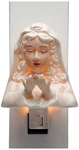 Cg 1633 Night Light Plug-in Maria with Rose Crown in Hands