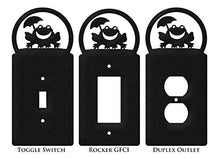 Load image into Gallery viewer, SWEN Products Frog Wall Plate Cover (Single Switch, Black)
