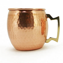 Load image into Gallery viewer, RV Hammered Copper Moscow Mule Mug with Brass Handle, 18oz
