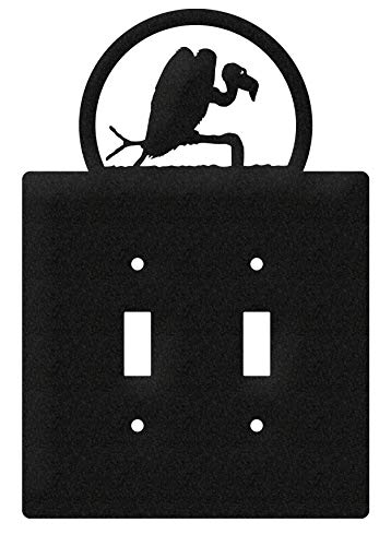 SWEN Products Buzzard Wall Plate Cover (Double Switch, Black)