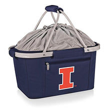Load image into Gallery viewer, PICNIC TIME ONIVA - a Brand Illinois Fighting Illini - Metro Basket Collapsible Cooler Tote, (Navy Blue)
