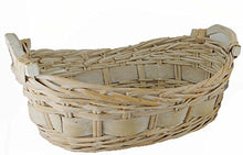 Load image into Gallery viewer, TopherTrading TOPOT Split Willow Basket with Braided Edging White Wash Finish (17.75L x12.5W x6.25H)

