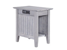 Load image into Gallery viewer, Atlantic Furniture Nantucket Chair Side Table with Charging Station, Driftwood
