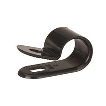 Load image into Gallery viewer, Standard Duty Nylon Cable Clamp, 0.5&quot; Diameter, 0.375&quot; Width, Black
