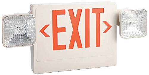 LumaPro 6CGL7 Exit Sign, Incand, 1 or 2 Side, Red Letters