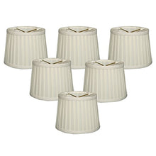 Load image into Gallery viewer, Royal Designs Round Clip on Chandelier Lamp Shade, Burgundy Stripe, 3&quot; x 5&quot; x 4.5&quot;

