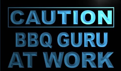 Caution BBQ Guru at Work LED Sign Neon Light Sign Display m543-b(c)