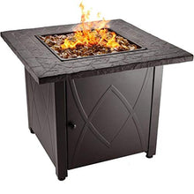 Load image into Gallery viewer, Endless Summer 30&quot; Outdoor Propane Gas Fire Pit Table (Copper Fireglass)
