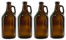 Load image into Gallery viewer, True Fabrications 1/2 Gallon Brown Beer Growler with poly seal caps, Reusable, Has Uv Protection (Pack of 4)
